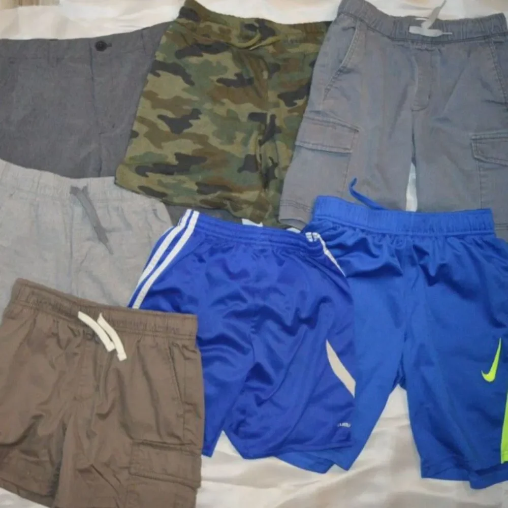 Boys Shorts Lot of 7 Vineyard Vines Nike Camo Cargo Athletic Flat Front Med 8/10